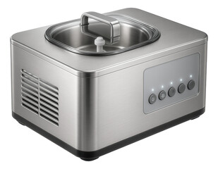 Obraz premium Large commercial ice cream maker with industrial-grade components for cafes or small restaurants.