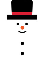 Obraz premium Snowman character icon isolated. Cute Holidays snowman illustration. Cute winter Christmas snowman flat vector design svg. Transparent background.