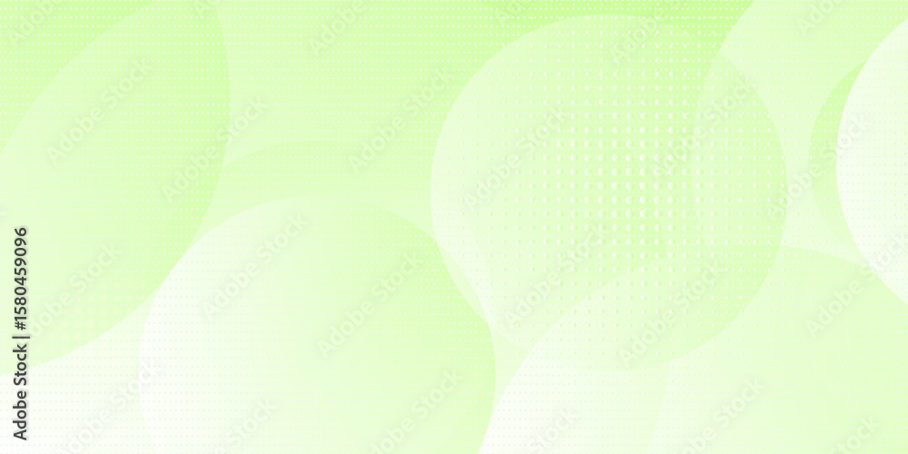Poster minimalist soft abstract background in gradient green and white tones with circles. circle effect st