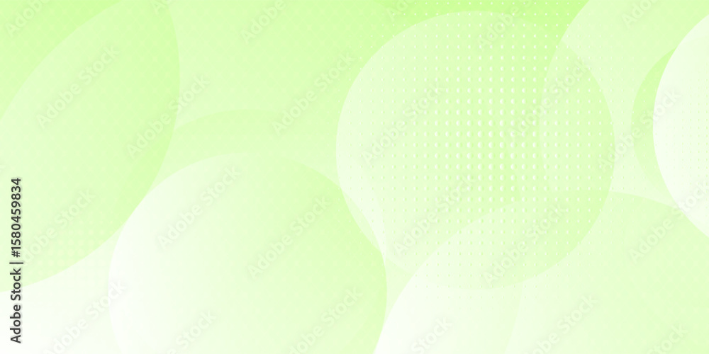 Poster minimalist soft abstract background in gradient green and white tones with circles. circle effect st