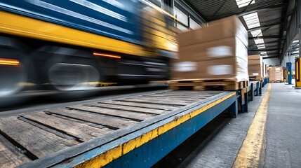 Moving Truck Transporting Box on Pallet