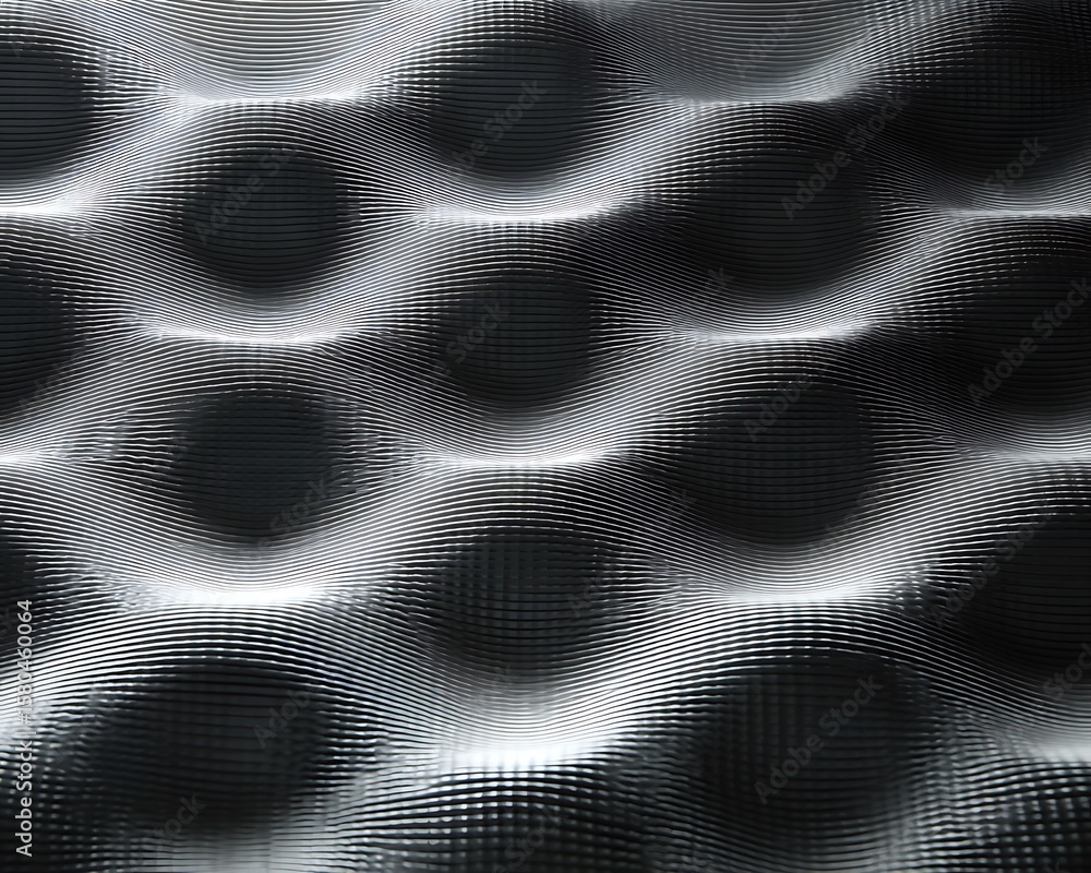 Fototapete abstract undulating metallic pattern surface design