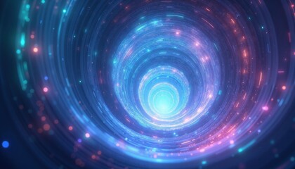 A mesmerizing futuristic light spiral. Perfect for sci-fi, technology, or abstract-themed projects. This image is ideal for digital art, visual effects, and cyberpunk designs.
