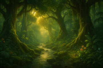 Enchanted Fantasy Jungle River