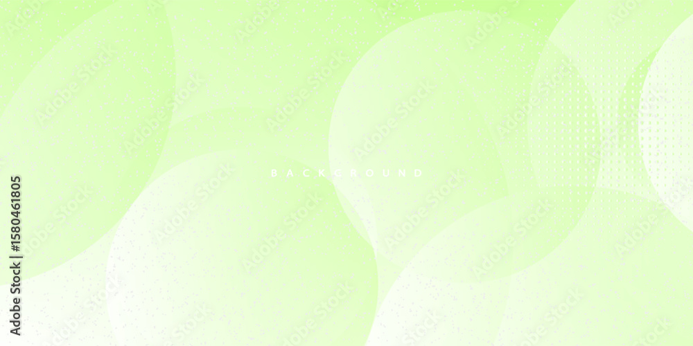 Poster minimalist soft abstract background in gradient green and white tones with circles. circle effect st