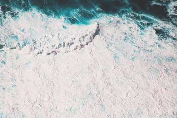 abstract aerial view background of blue waves