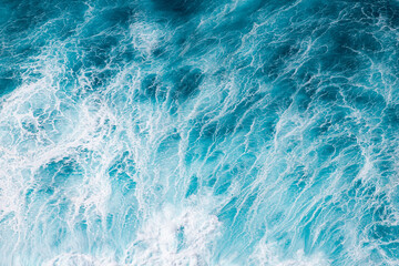 abstract aerial view background of blue waves