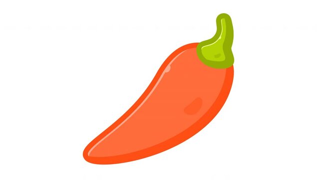 animated chili icon. Perfect for food, allergy, allergen, health, egg, fish, peanut, nutrition, drink, gluten, seafood, allergic, reaction, disease, allergens, ingredient, medicine and immune