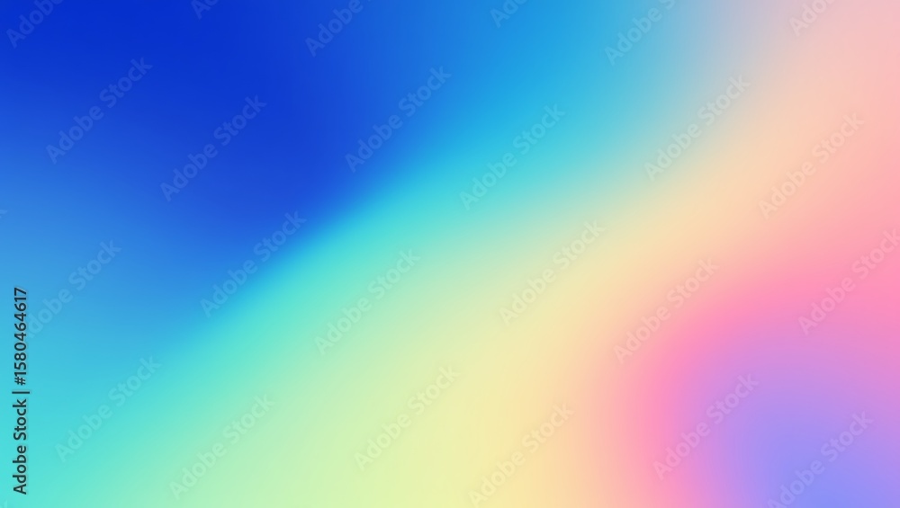 Poster holographic color gradient with pastel tones, abstract blurred background with smooth transitions of