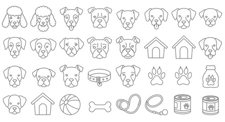 Dog Breed Icons Collection 