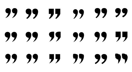 Quotation Marks Design: A minimalist design featuring array of paired quotation marks, a symbol of language, text, and ideas.