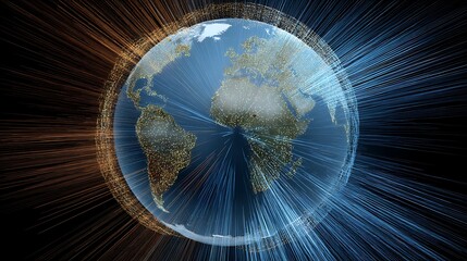 World Network Globe Data Connection