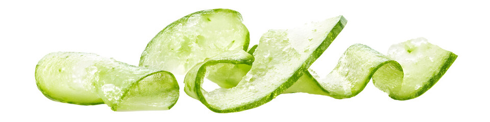 abstract green sliced cucumber  tansparent png 