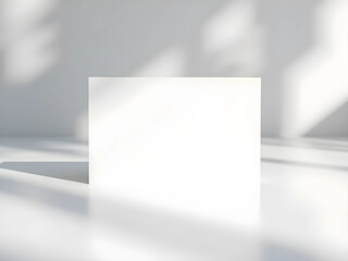 Fototapeta premium Blank Business Card on Clean Office Surface
