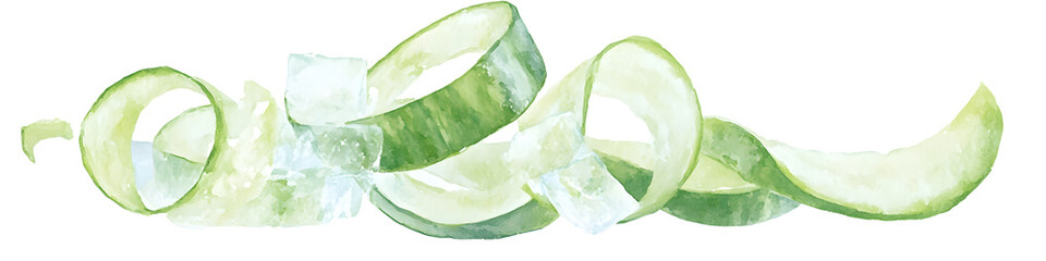 abstract green sliced cucumber  tansparent png 