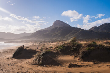 Landscape of Calblanque Beach, Cartagena (Spain)