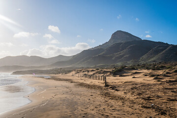 Landscape of Calblanque Beach, Cartagena (Spain)