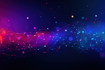 Modern digital technology header with plexus theme