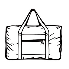 silhouette photo of a tote bag with a white background