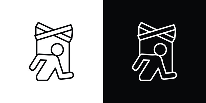Puppet icon with Editable stroke. Pixel perfect.