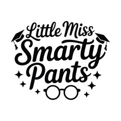 Obraz premium little miss smartly pants t shirt design