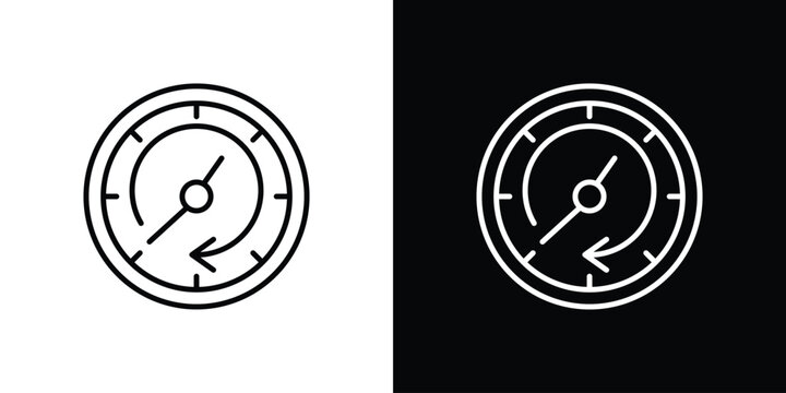 Past icon with Editable stroke. Pixel perfect.