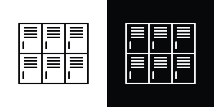 Lockers icon with Editable stroke. Pixel perfect.