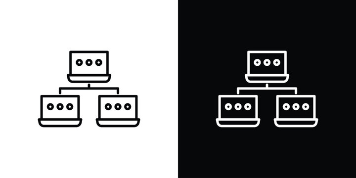 Local network icon with Editable stroke. Pixel perfect.