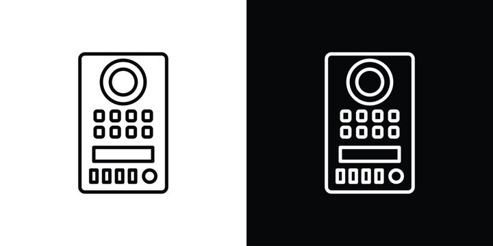 Intercom icon with Editable stroke. Pixel perfect.