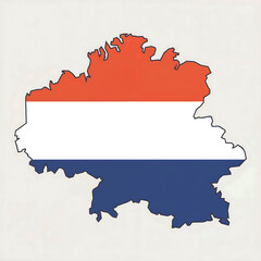 Fototapeta premium luxembourg map in luxembourg colours