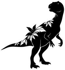 skull illustration fossil silhouette ancient logo dinosaur icon paleontology outline jurassic dino skeleton ancient dino trex egg prehistoric science shape for vector graphic background © blacksilhouette