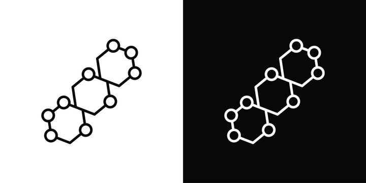 Graphene icon with Editable stroke. Pixel perfect.