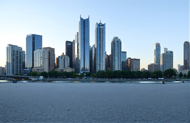 Obraz premium Urban Architectural Skyline View