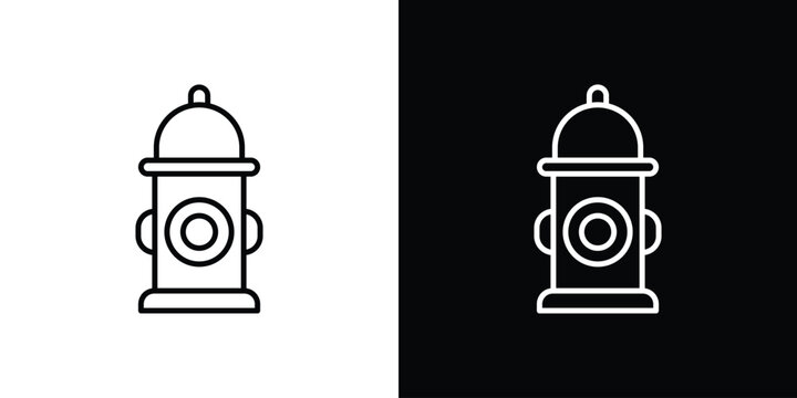 Fire hydrant icon with Editable stroke. Pixel perfect.