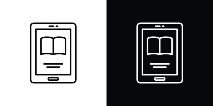Ebook icon with Editable stroke. Pixel perfect.