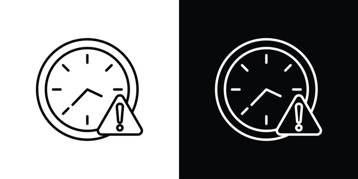 Deadline icon with Editable stroke. Pixel perfect.