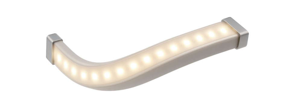 LED strip lights for under-cabinet illumination in a modern kitchen, providing energy-efficient task lighting.