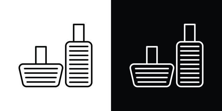car pedal icon with Editable stroke. Pixel perfect.