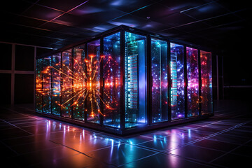 Unique concept emphasizing the processing capabilities of cutting-edge computers
