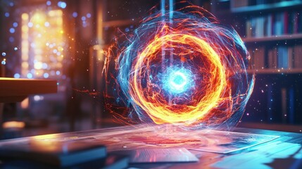 Abstract sphere energy display