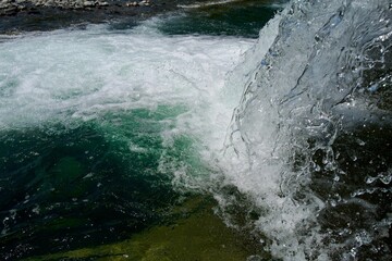 water flowing into the water