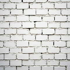 white brick wall with a rough texture, the bricks are unevenly painted white with some areas showing signs of wear and tear