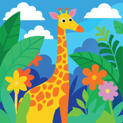 giraffe in the grass