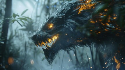 Fantasy wolf creature