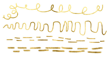 Golden lines.Shiny gold Abstract png design element. Gold stroke on transparent background. PNG. Golden lines, stripes, strokes, design elements.