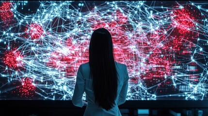 Person analyzing data network