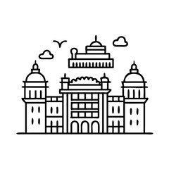 Obraz premium silhouette of a building