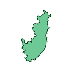 map of ireland in a mosaic of green squares