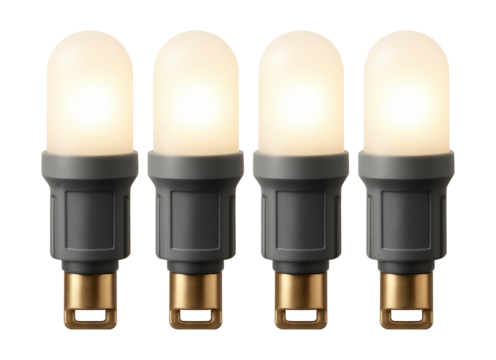 Socket lamps for panels with a warm white glow, perfect for use in a household's fuse box.