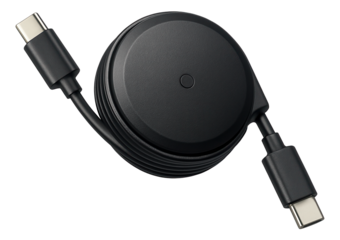 Retractable power cables with a built-in winding mechanism are practical for compact storage in a small apartment.